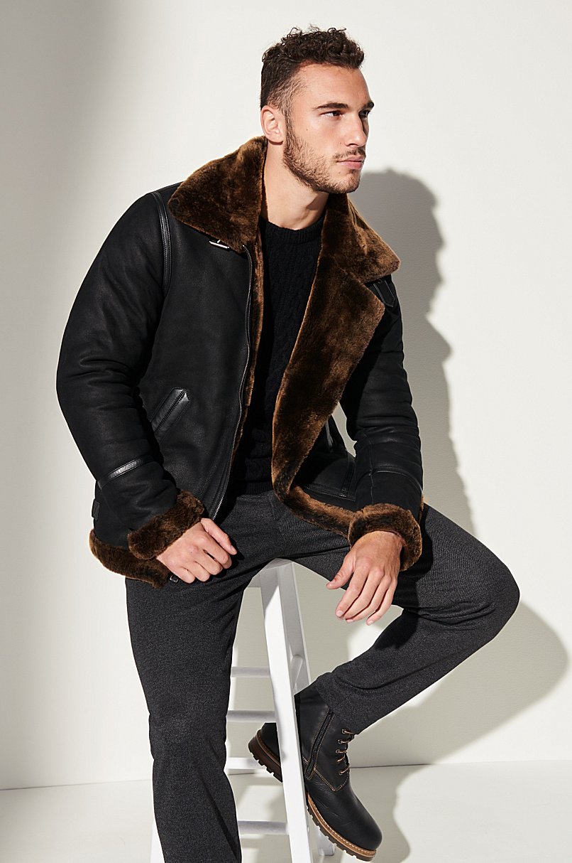 Jason Sheepskin B-3 Bomber Jacket