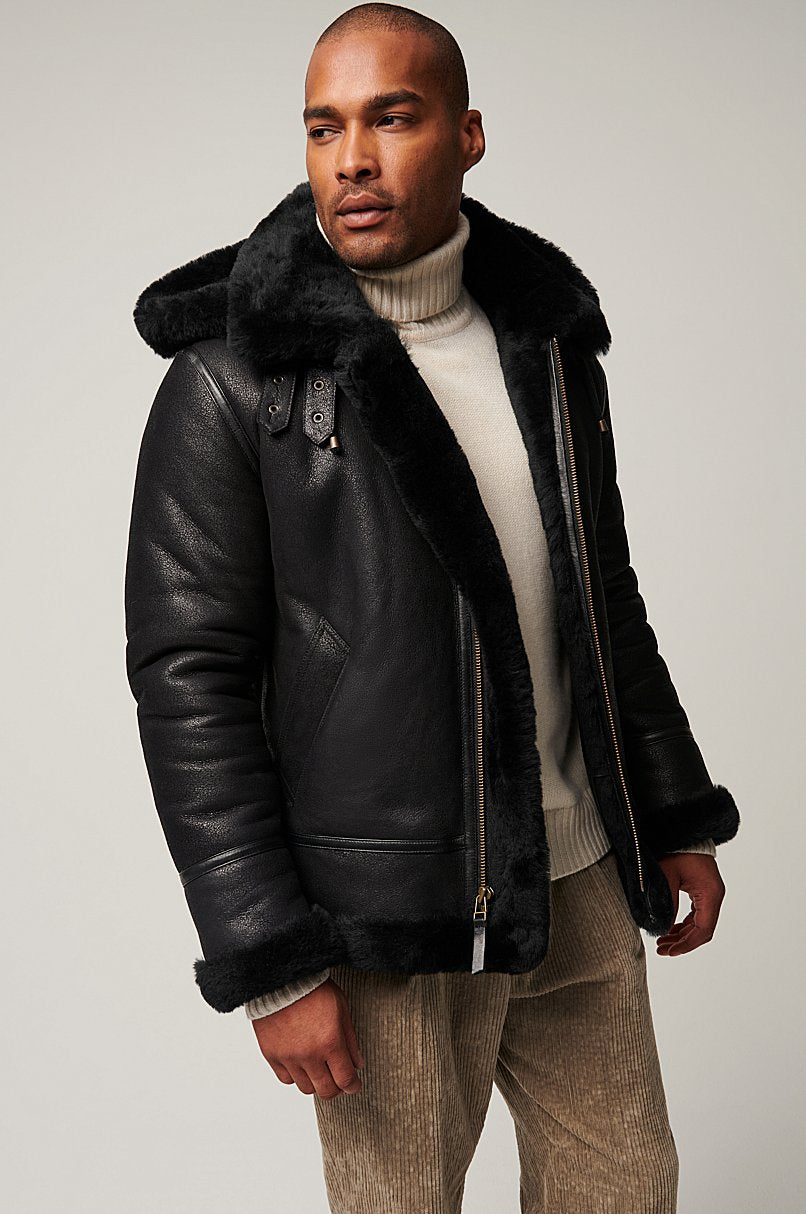 Classic Sheepskin B-3 Bomber Jacket