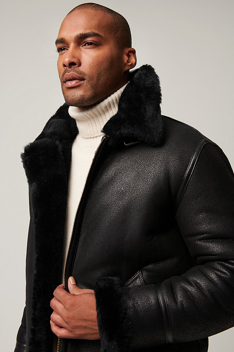 Classic Sheepskin B-3 Bomber Jacket