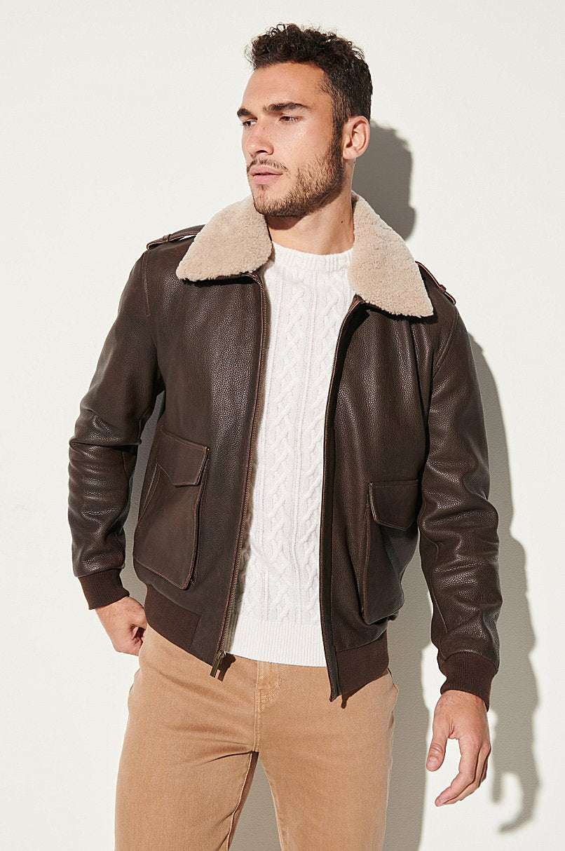 Curtis Leather A-2 Bomber Jacket