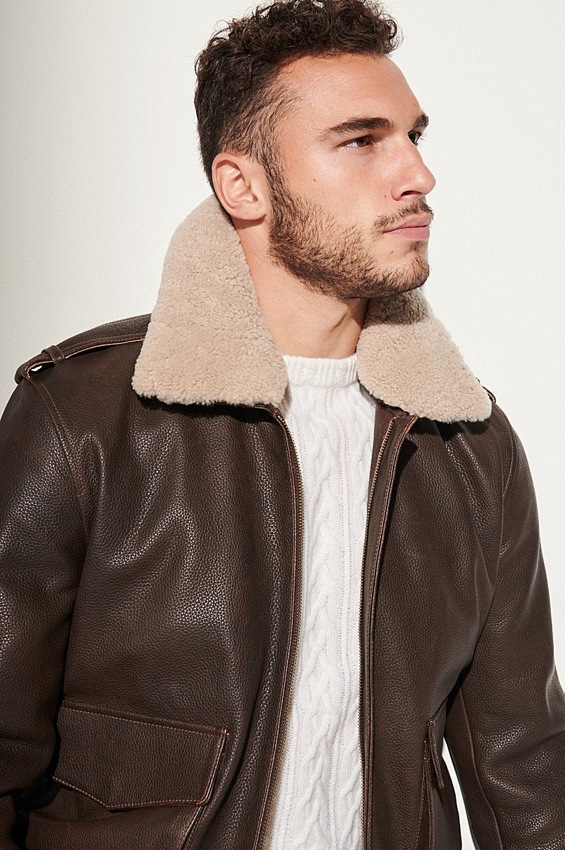 Curtis Leather A-2 Bomber Jacket