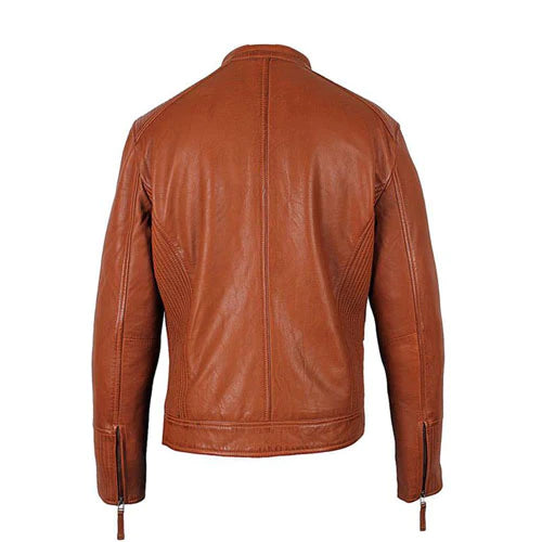 Men's Miass Tan Leather Jacket