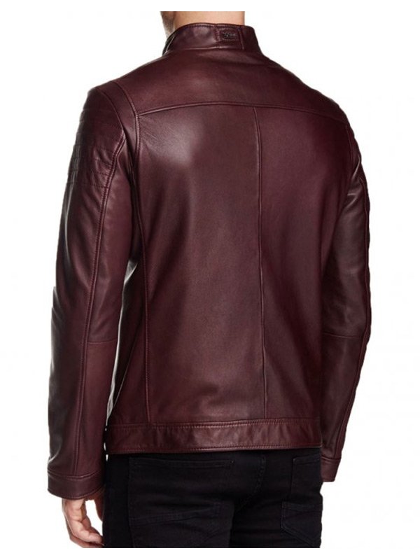 OLIVER RED AVIATOR CAFE RACER LEATHER JACKET