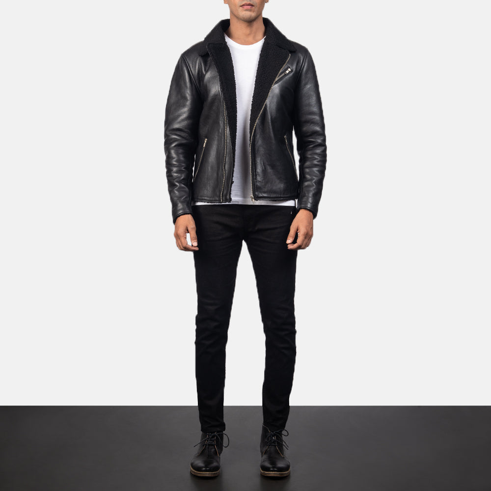 Alberto Shearling Leather Jacket