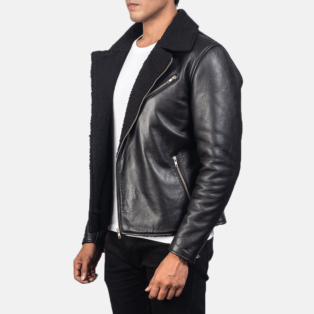 Alberto Shearling Leather Jacket