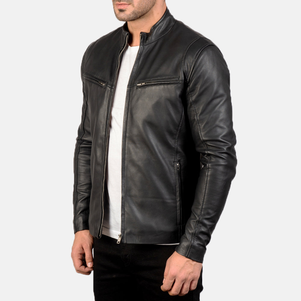 Ionic Black Leather Jacket