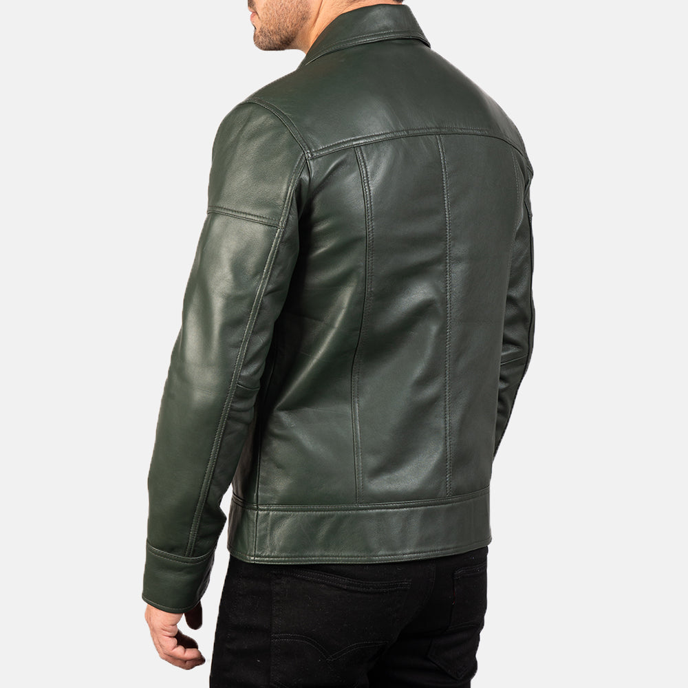 Lavendard Leather Biker Jacket