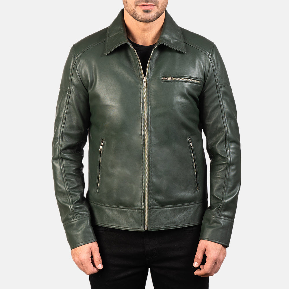 Lavendard Leather Biker Jacket