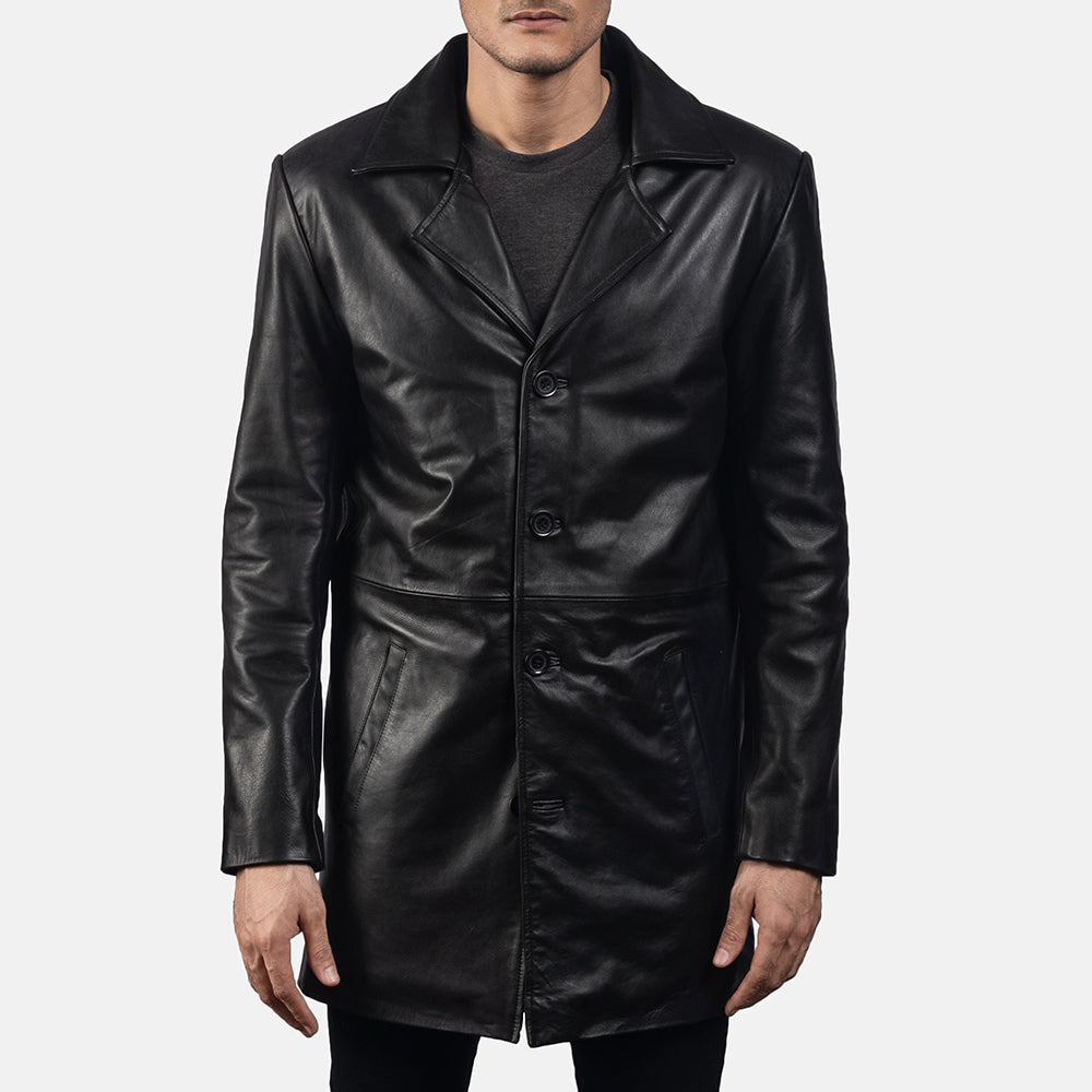 Classmith Black Leather Coat