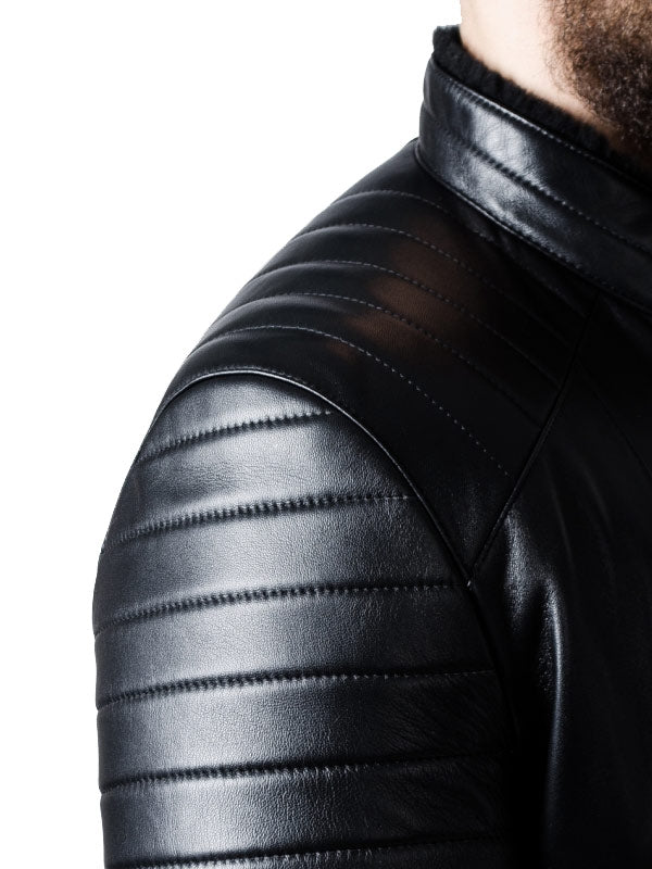 MEN’S REAL LEATHER BIKER JACKET