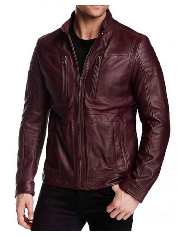 OLIVER RED AVIATOR CAFE RACER LEATHER JACKET