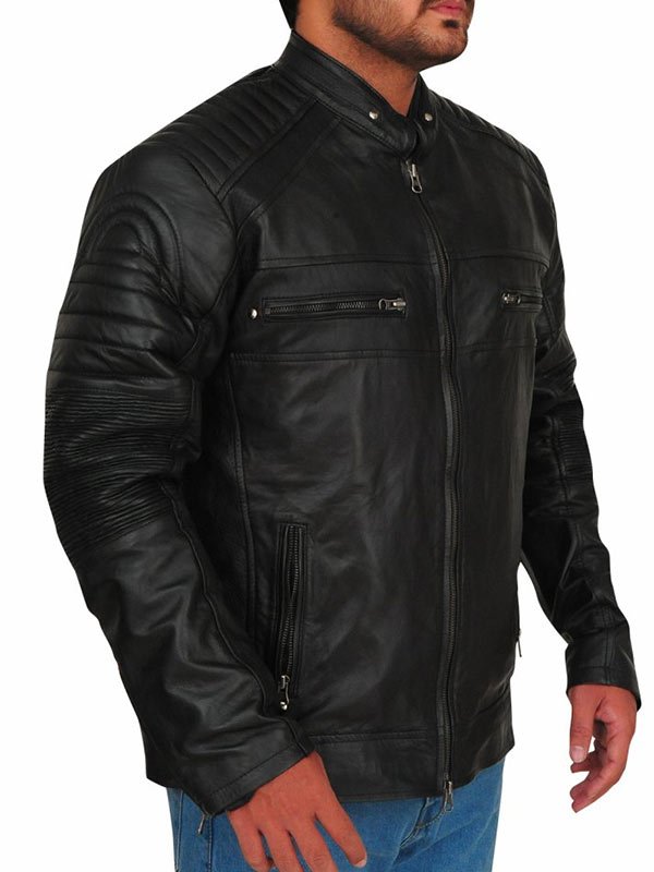 RIVERDALE CHUCK CLAYTON CAFE RACER LEATHER JACKET