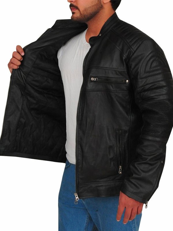 RIVERDALE CHUCK CLAYTON CAFE RACER LEATHER JACKET