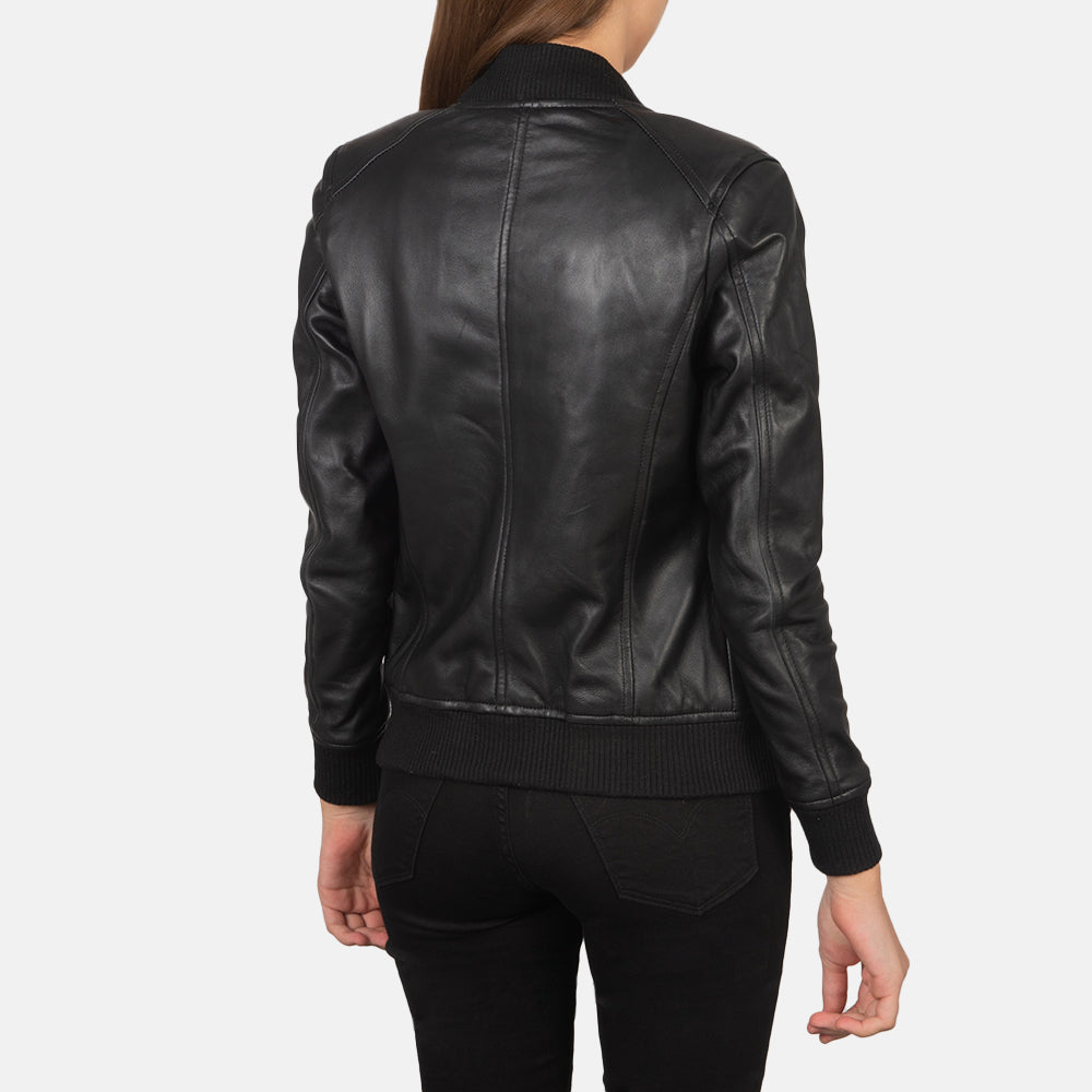 Bliss Leather Bomber Jacket