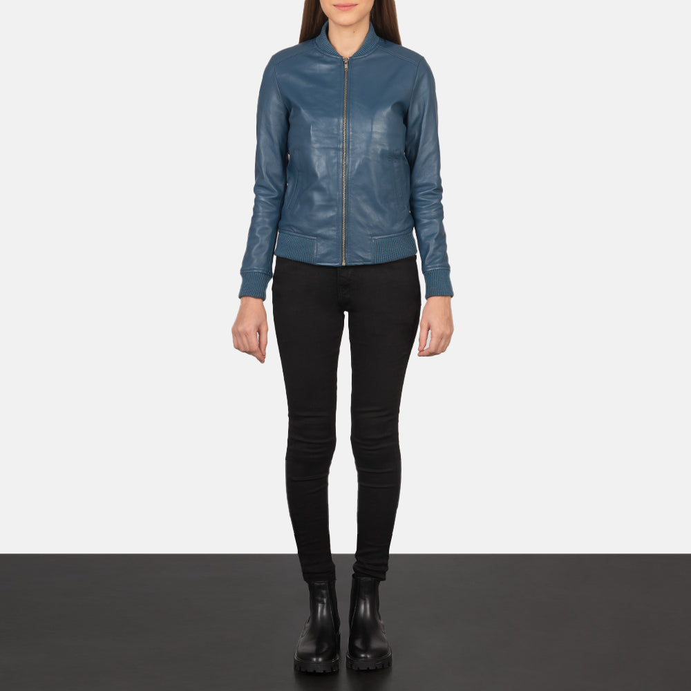 Bliss Leather Bomber Jacket