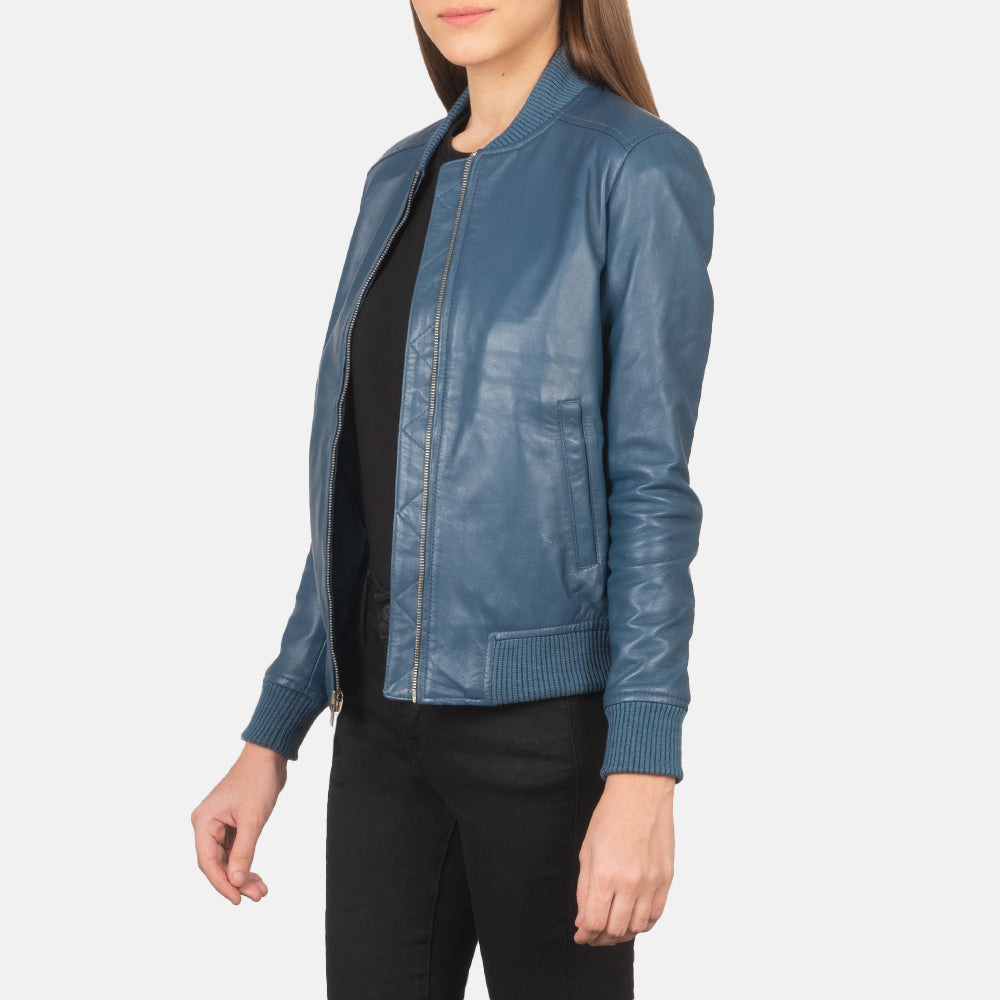 Bliss Leather Bomber Jacket