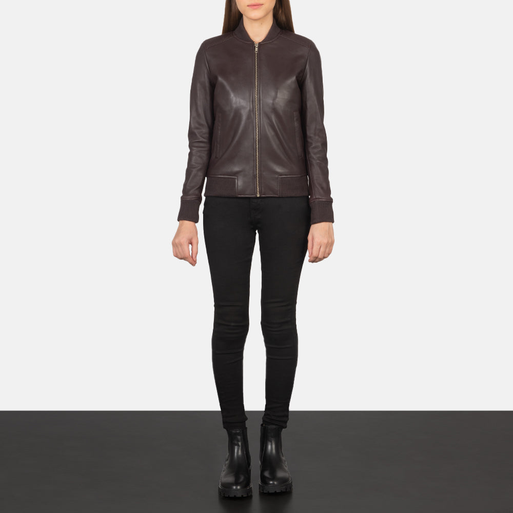 Bliss Leather Bomber Jacket