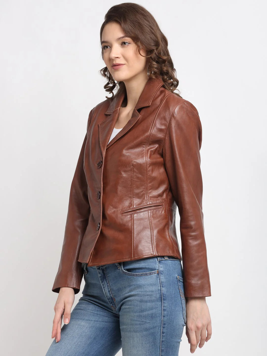 Women`s Brown Leather Jacket