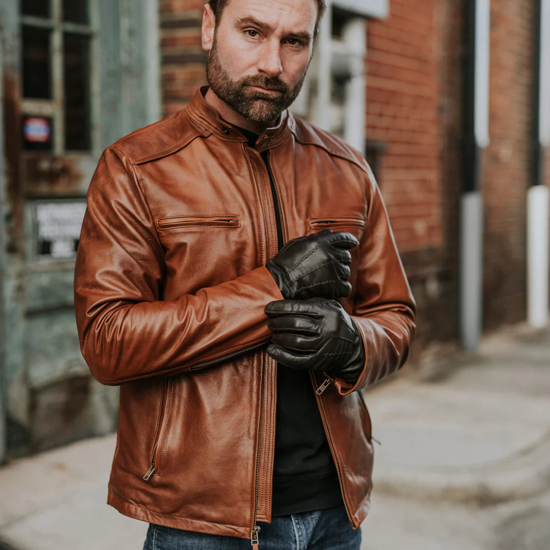 THOMPSON LEATHER MOTO JACKET