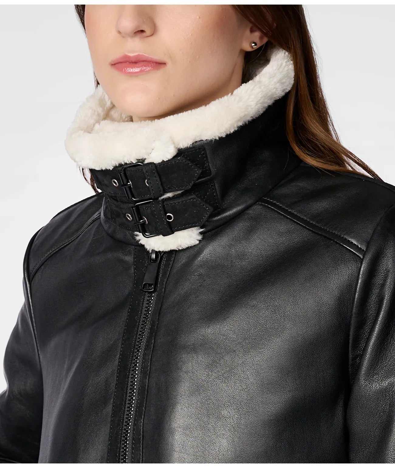 Jodi Leather Shearling Jacket